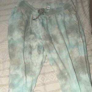 Old Navy Tie-Dye Mint & Light Gray Jogger Sweatpants